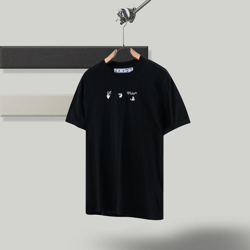 Off White T Shirt Ow Men'S Short Sleeve Tshirt Cotton Round Neck Loose Owt