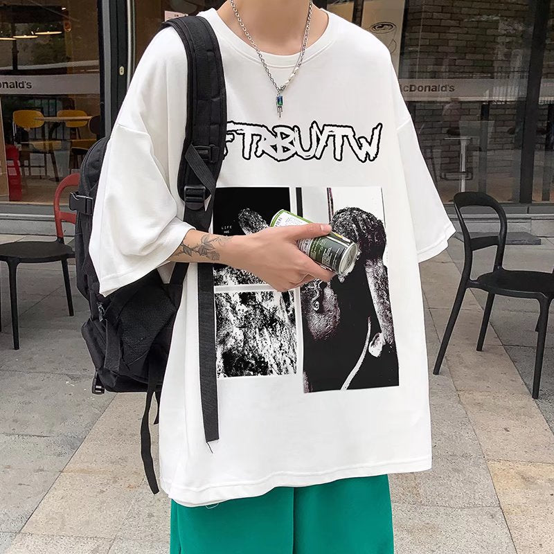 Men T-Shirts Printed Oversize Loose