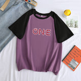 BTS Proof T Shirt Summer Patchwork Short-Sleeved T-shirt