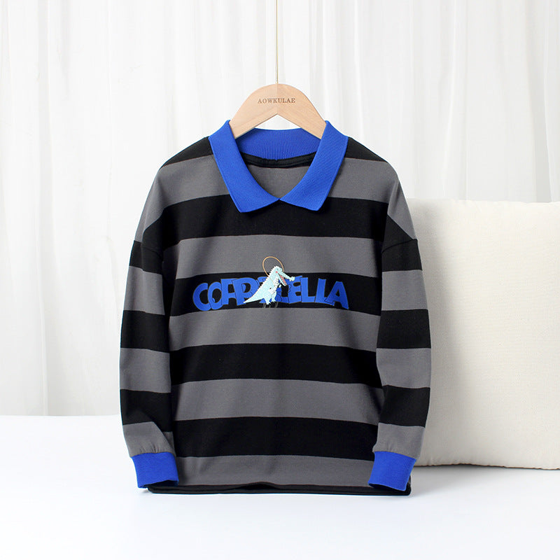 Children Long Sleeve Shirts Spring and Autumn Men's T-shirt Top