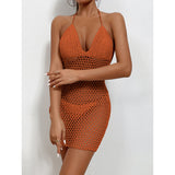 Coachella Music Festival Outfits Beach Dress Hollow out Blouse Beach Camisole