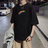 Men T-Shirts Loose Half Sleeve Printing