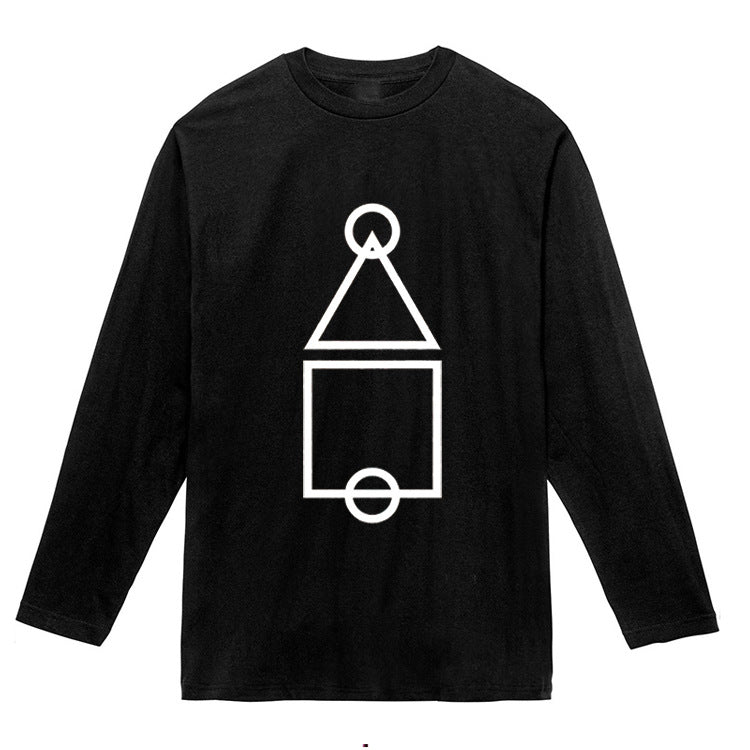 Squid Game Costume Creative Casual Printed Men's and Women's Long Sleeves T-shirt
