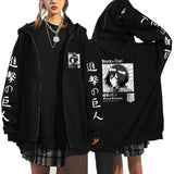 Anime Hoddies Anime Attack on Titan Zipper Sweater Leisure Sports Sweater Coat
