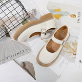 Mary Jane Shoes Women'S Leather Shoes Summer Mary Jane Shoes