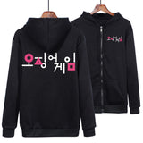 Squid Game Costume Printed Zipper Sweater
