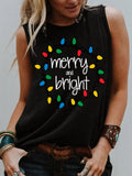 Merry and Bright Sweatshirts Sleeveless Vest T-shirt