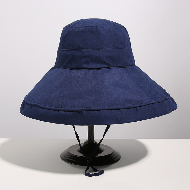 Women Bucket Hat Peach Skin Fabric Bucket Hat Sun Protection Sunshade