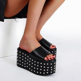 Platform Heels for Women Summer Fashion Platform Wedge Slippers Peep-Toe High-Heeled Sandals