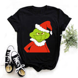 Men and Women Grinch Shirt Christmas Grinch Pattern T-shirt