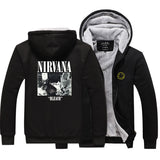 Nirvana Hoodie Nietou Band European And American Rock Band Sweater Coat Hoodie Zipper Clothes Peripheral Velvet Thickened