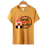 Valentine's Day T Shirts Couples Letter Heart Printing Women's Pullover T-shirt