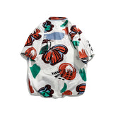 Men T Shitrs Butterfly Pattern Printing Lapel