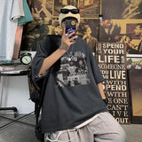 Men T-Shirts round Neck Loose Printed Half Sleeve