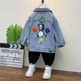 Toddler Boys Jackets Boys' Denim Jacket Spring and Autumn