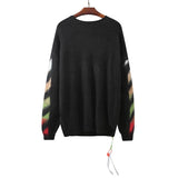 Off White Men'S Sweater Plus Size Keep Warm Autumn And Winter Casual Able Arrow Gradient Owt