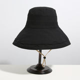 Women Bucket Hat Double-Sided Color Matching Fisherman Big Brim Sunshade