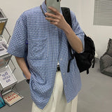 Men's Shirts Small Plaid Short Sleeve