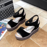 Platform Heels for Women Summer Muffin Peep Toe High Heels