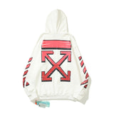 off White Hoodie Printed Casual Hooded Zip Cardigan Coat