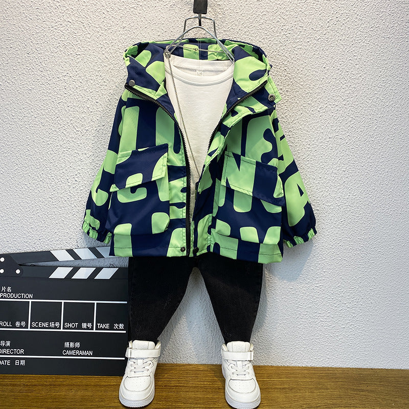 Toddler Boys Jackets Coat Boys Spring Clothing Jacket Hooded Top