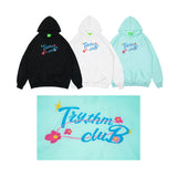Man Fall Outfits Alphabet Embroidery Loose Couple Hooded Sweater