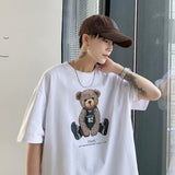 Men T-shirt Cartoon Anime Print round Neck Half Sleeve