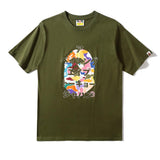 Bathing Ape T Shirt Summer Candy Camouflage Ape Head Printed Short Sleeve T-shirt