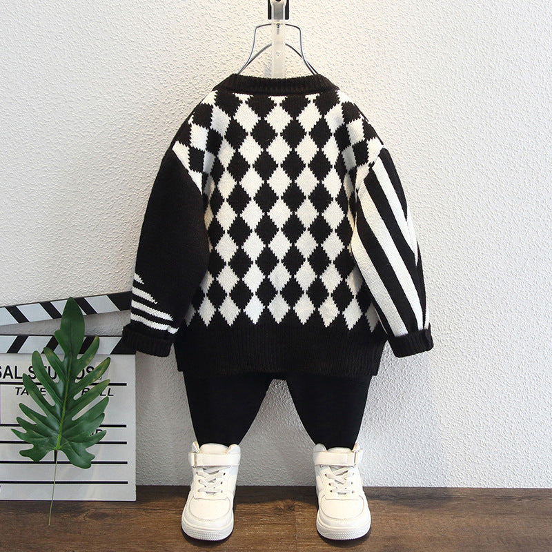 Toddler Boys Jackets Cardigan Sweater Boys Spring and Autumn Coat Boys