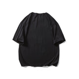 Men T Shitrs Rainbow Line Printed Round Neck