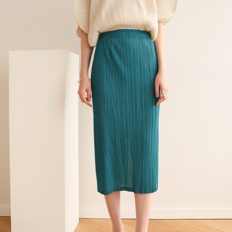 MIDI Mauve Skirt Mid-Length Split Skirt for Spring and Summer