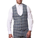Mens Dress Vests Men's Top Plaid Vest Men's Slim Fit Short Chic