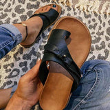 Women Open Toe Sands Flats Summer Fashion Toe Ring Slippers