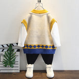 Toddler Boys Jackets Boy's Waistcoat Knitted Children's Autumn Models Sweater