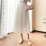 MIDI Mauve Skirt Women's Skirt Pleated Skirt