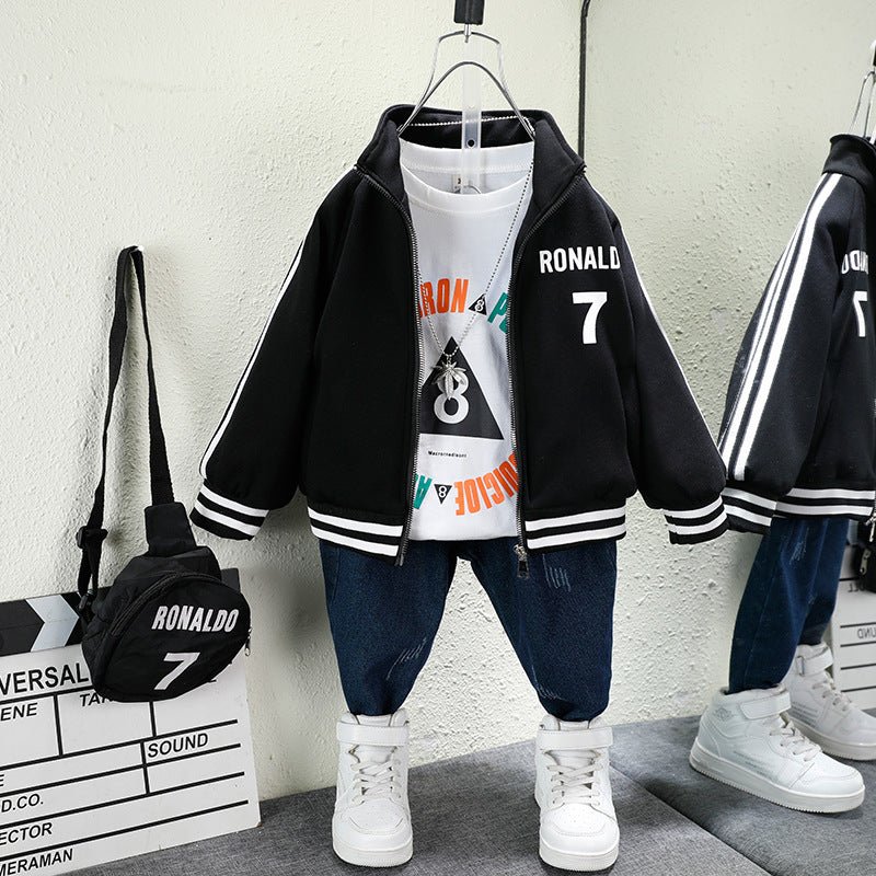 Toddler Boys Jackets Boy's Autumn Coat Spring and Autumn Baseball Uniform