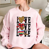 Valentine's Day T Shirt Sweater Sweater Love Letter Heart Printing Fleece