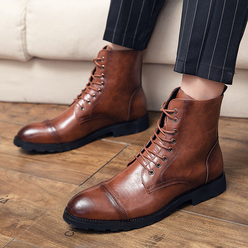 Men's Boots Work Boot Men Casual Hiking Boots plus Size Comfort Retro Formal Shoes