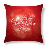 Valentine's Day Pillow Covers 4 Piece Random Styles Together, Love Heart Peach Skin Fabric Valentine's Day Pillow Cover Car Office Sofa Cushion