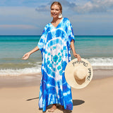 Coachella Music Festival Outfits Printed Beach Dress Loose Robe Bikini Swimsuit Blouse Sun Protection Shirt Women