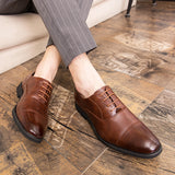 Men's Dress Shoes Classic Leather Oxfords Casual Cushioned Loafer Spring Men Comfortable Solid Color