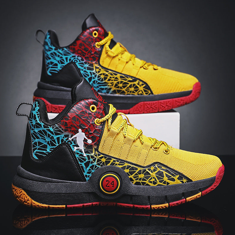 Men Basketball Shoeses Men Basketball Shoeses Men's Trendy Sneakers High-Top Shoes Teenagers