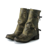 Yellowstone Cowboy Boots Large Size Leather Boots Women'S Belt Buckle Dr. Martens Boots Short Women'S Boots