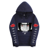 Anime Hoddies Sasuke Uchiha Blood Wheel Eye Print Sweater Top