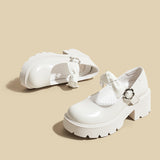 Mary Jane Shoes Women'S Genuine Leather Shoes Leather Shoes Jk Shoes