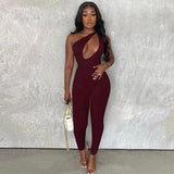 Women's Summer High Waist Tight Sleeveless Casual Sports Jumpsuit