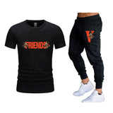 Vlone T Shirts & Pants 2 Piece Set Sports Short Sleeve Men'S Summer T-Shirt Casual