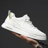 Flat Shoes Casual Shoes Men's Flat Sneakers Men's Fashion Shoes White Shoes Genuine Leather All-Match Men's Shoes