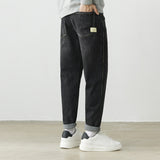 Men Jeans Elastic Straight Loose Blue Jeans