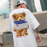 Men T-Shirts Cartoon Print Loose Half Sleeve